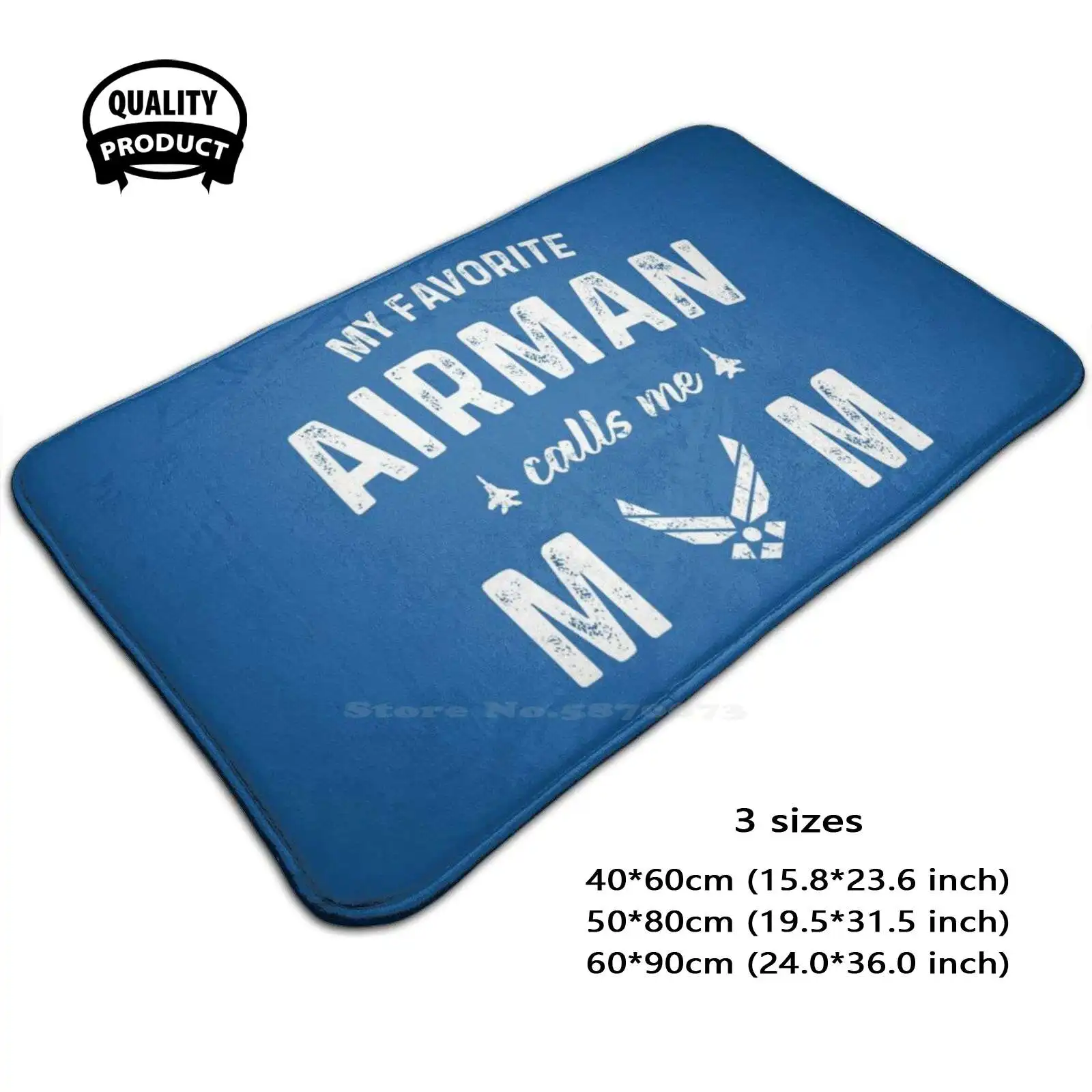 My Favorite Airman Calls Me Mom T - Shirt Us Air Force Mom Shirt Soft Cushion Home Carpet Door Mat Car Rug My Favorite Airman