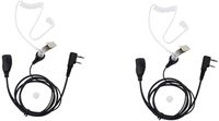 Kymate 2 Pin Earpiece Covert Air Acoustic Tube Retevis PTT MIC in-Ear Headset for Retevis Kenwood UV5R UV82 UV5R 888S 777S Radio