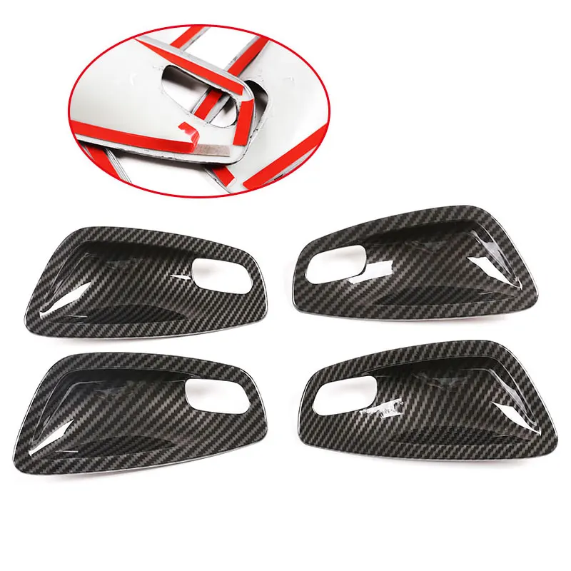 For 07-11 Bmw 1 Series Car Inner Door Bowl Sticker Door Decorative Panel ABS Carbon Fiber Pattern Car Interior Accessories