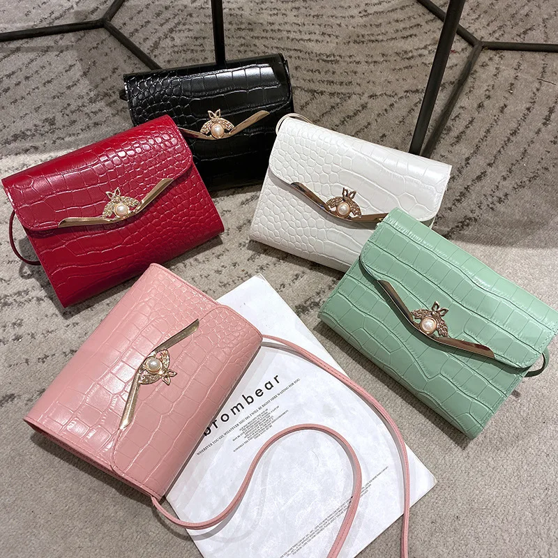 Women Bee Crossbody Shoulder Bag Coin Purse Small Lady's PU Leather Phone Bag Lovely Fashion New Wholesale New Girls Clutch