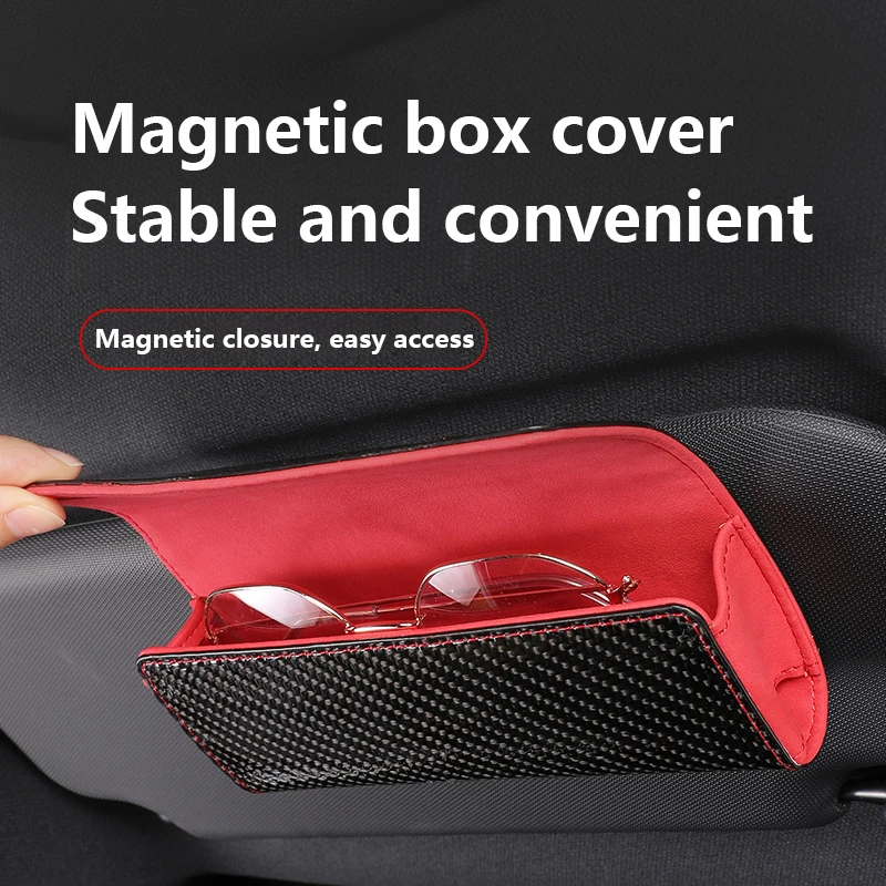 

Glasses Holder Magnetic Car Sun Visor Glasses Case Organizer Glasses Storage Box Holder Visor Sunshade Car Holder For Glasses