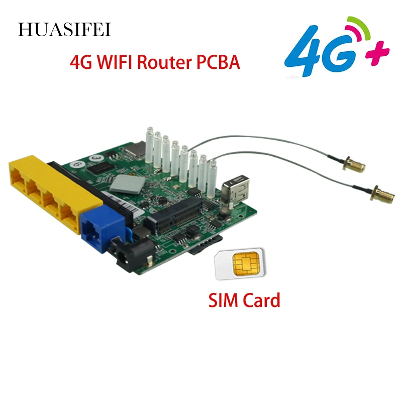 HUASIFEI – modem wifi 4G lte QCA9531, puce principale, vitesse sans fil 300Mbps, prise en charge de watchdog et VPN, routeur avec carte sim 4g