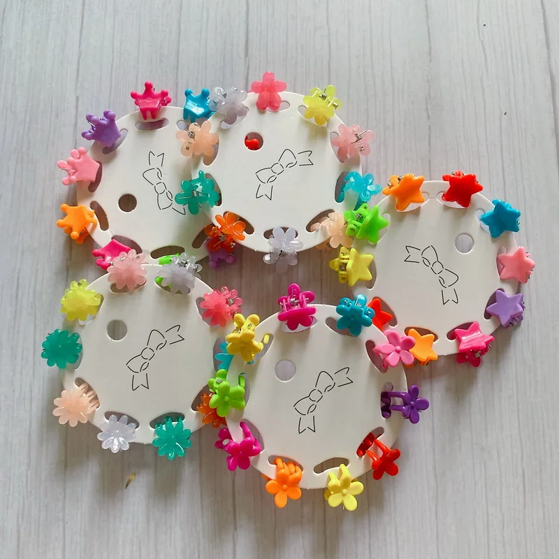 1set Children Cute Flower Claw Clip Girls Small Hair Clips Set Star Hair Crabs Baby Mini Barrette Sweet Hairpin Kids headdress