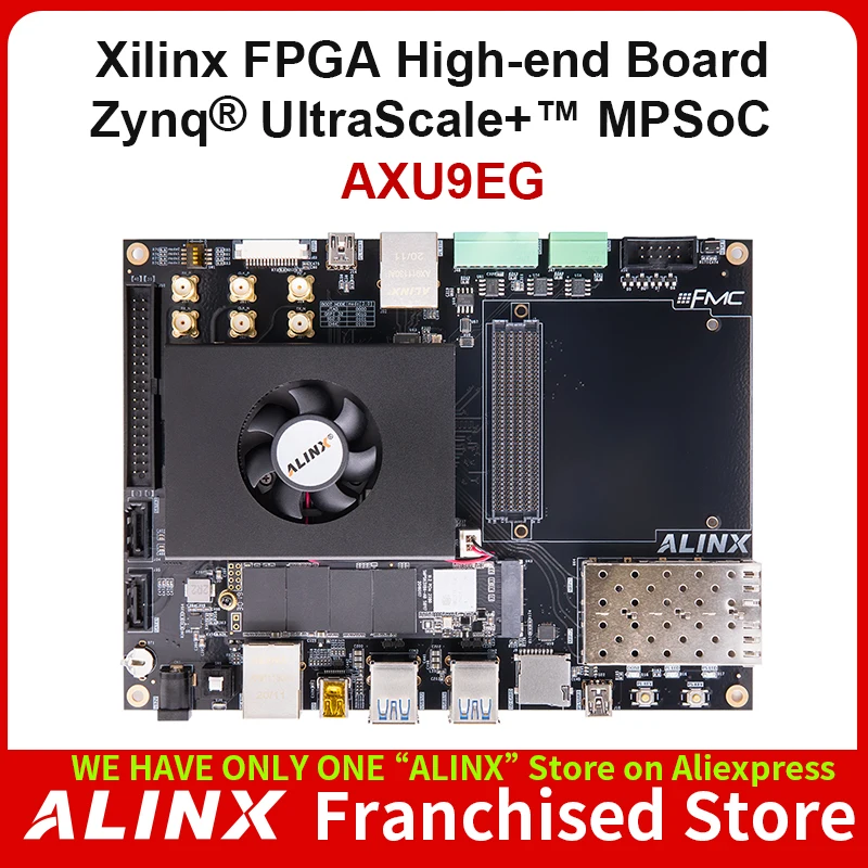 ألينكس AXU9EG: Xilinx Zynq بالموجات فوق الصوتية + MPSoC ZU9EG FPGA مجلس FMC HPC