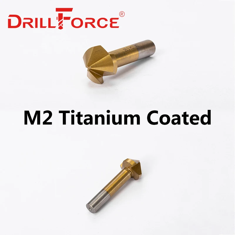 Drillforce Chamfer Countersink Drill Bits 6.3-40mm 3 Flutes 90 Degree (6.3/8.3/10.4/12.4/16.5/20.5/25/31/40mm)