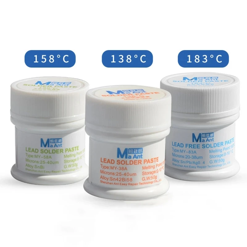 Ma Ant Professional 158 183องศาฟรีตัวนำกลางชั้นพิเศษบัดกรีสำหรับ iPhone X XS ขนาดกลางสูงสุดต่ำอุณหภูมิ