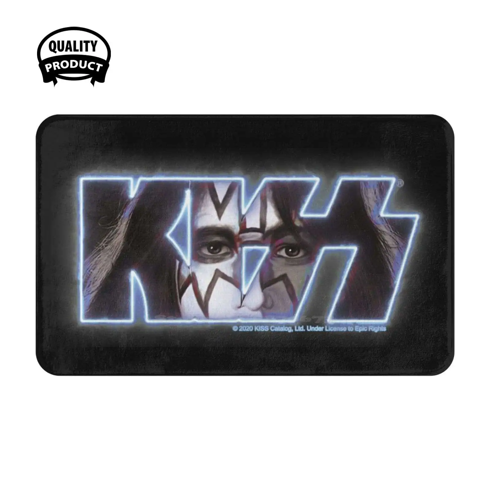 Kiss ? The Band Rock Music Logo Spaceman Soft Cushion Home Carpet Door Mat Car Rug Kiss Fan Art Kiss Band Kiss Music Kiss