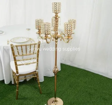 10pcs Wedding Floor Candelabra Holder Backdrop Arch Hanging Chandelier Stand for Wedding Party Decoration