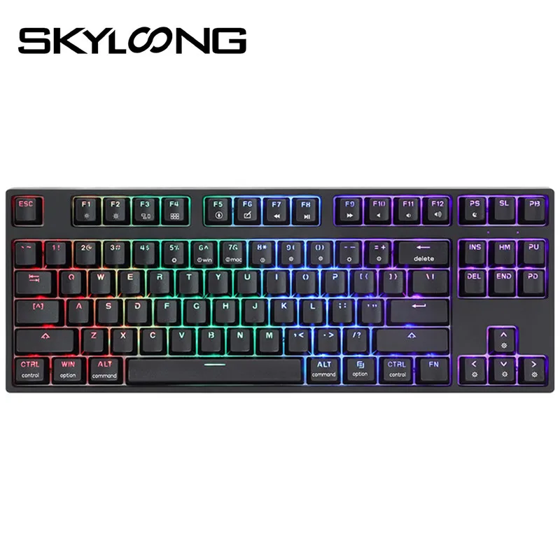 SKYLOONG GK87 NKRO Mechanical  Keyboard Wired Optical Hot Swappable Translucent RGB ABS Keycaps Gaming Keyboard for PC/WIN