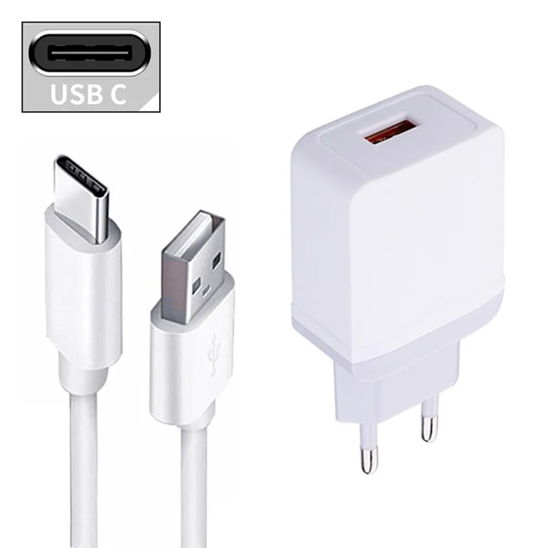 TECNO Spark 5 Realme C1 XT OnePlus 3 Phone Charger 5V 2A Wall adapter Type C USB Micro Charge Cable For Xiaomi Poco X3 Redmi 6A