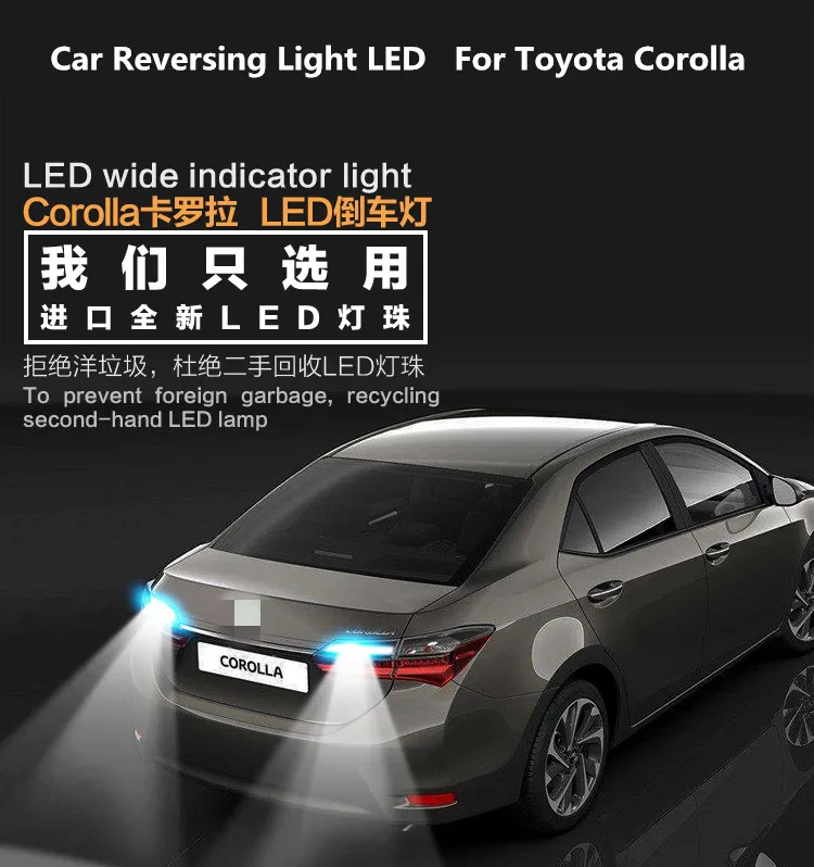 

Car Reversing Light LED For Toyota Corolla T15 9W 5300K Retreat Auxiliary Light Refit backup light