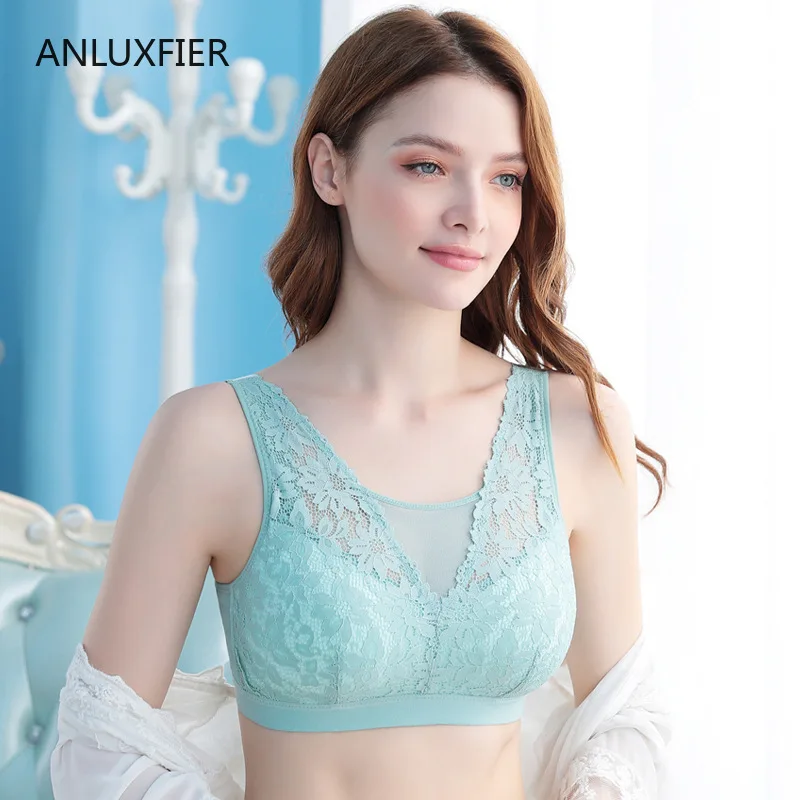H9656 Lace Bra Underwear Surgical Resection Mastectomy Without Steel Ring Full Cup Bras Gather Breathable Comfortable Lingerie