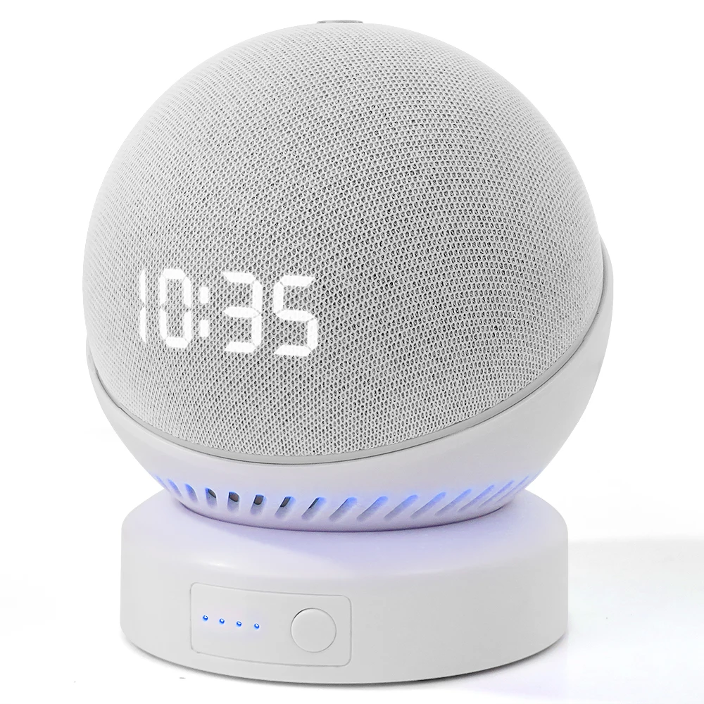 Batterie basis für Echo Dot 4th gen Akku 5200mah Tragbare ladegerät für Echo Dot 4 Pattery pack