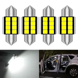 Lampe d'éclairage intérieur de voiture LED Festoon, ampoule de carte de coffre breton, DE3423, DE3175, C5W, Mazda 2, 3, 5, 6, 2012, 2013, 2014, 2015, 31mm, 4 pièces