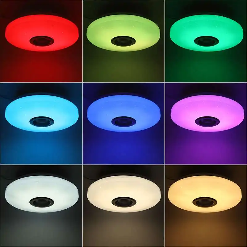 AC220V 200W Modern RGB LED Ceiling Lights Home Lighting APP bluetooth Music Light Living Room Smart Lamp with Remote Control