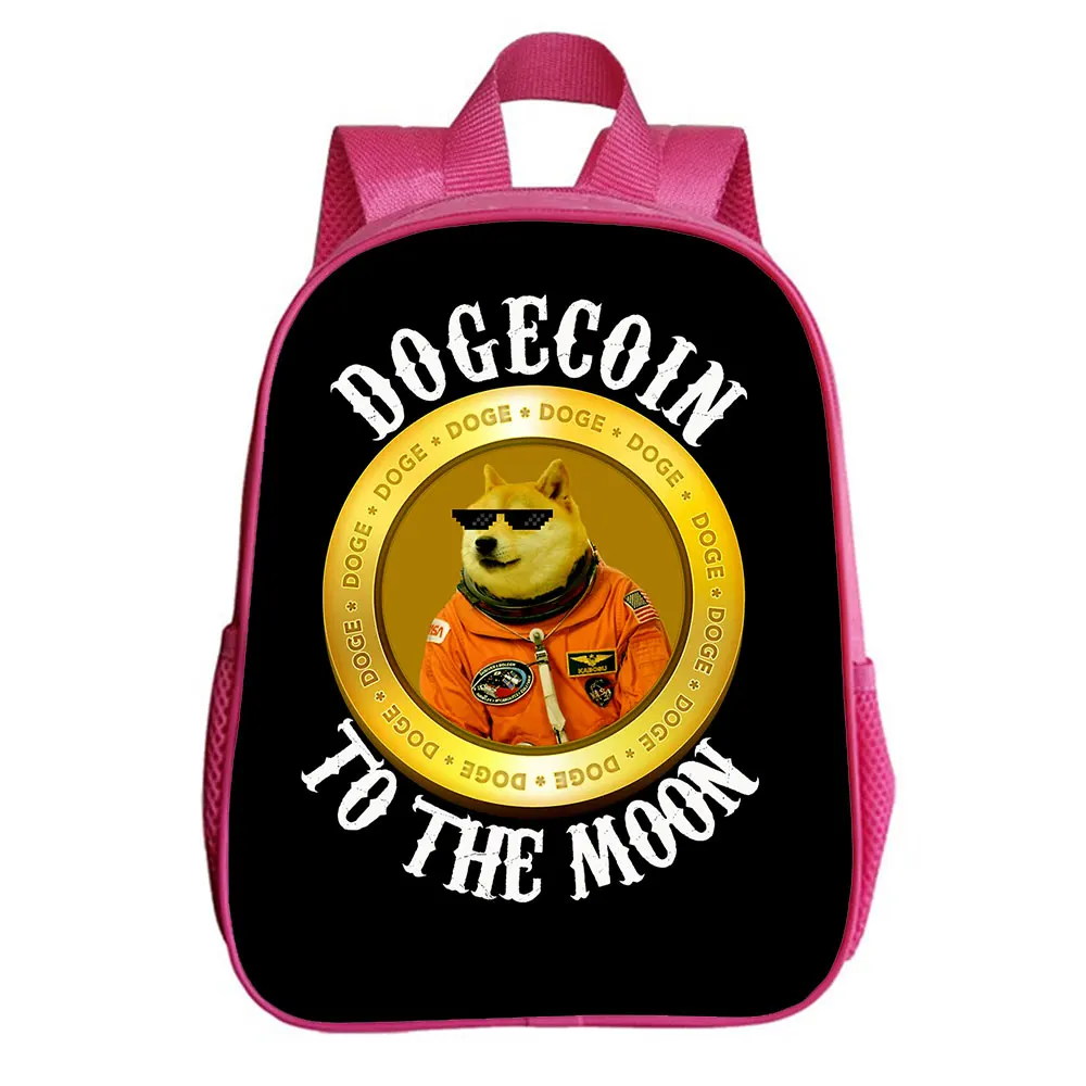 Dogecoin school bag backpack student school bag kid cartoon backpack unisex travel backpack kindergarten school bag