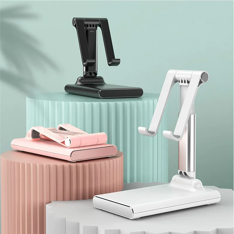 

Chargeable Telescopic Folding Mobile Phone Holder Portable Lazy Phone Holder Metal Desktop Phone Holder Tablet Holder