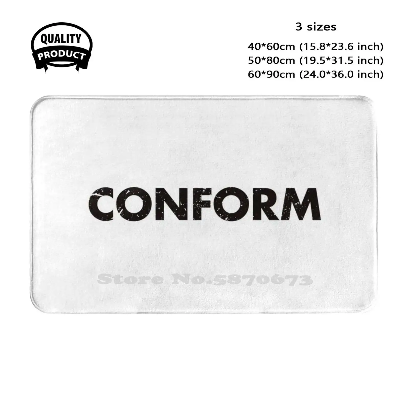 Conform Distressed ( Theylive ) Soft Cushion Home Carpet Door Mat Car Rug They Live Political Truth Nwo Movies Rowdy Roddy