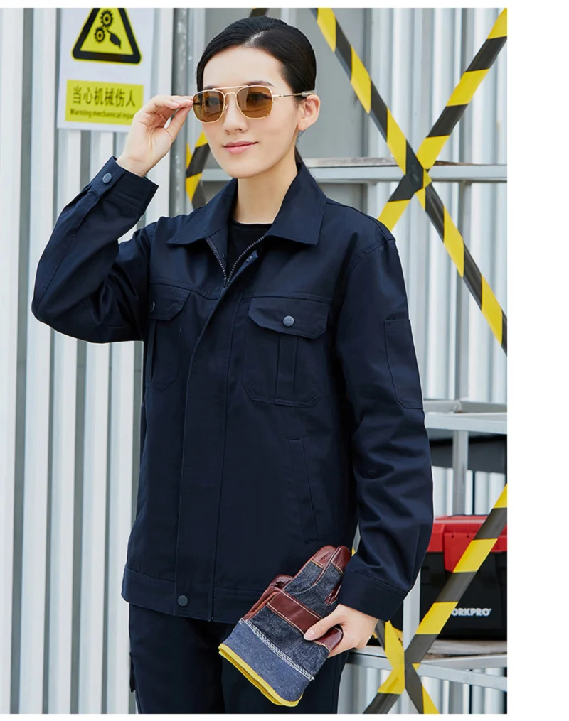 Woman Men Pure Cotton Working Uniforms Autumn Winter Coveralls Wear-Resistant Welding Suits Car Workshop Mechanic Plus Size XXXX