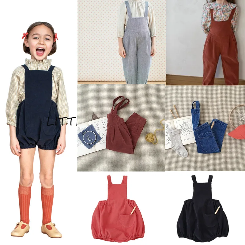 Kids Strap Overalls Soor Ploom Brand Baby Girl Romper New Spring Summer Bottoms Toddler Overalls Boys Corduroy Pants Denni Jean