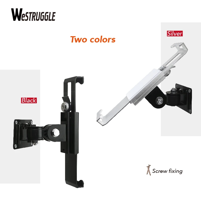 Tablet Wall Mount Holder with Anti Theft Security Lock,Rotate Arbitrary Adjustment,Multi Angle,Bracket for Most 8 to 12.9 Inch