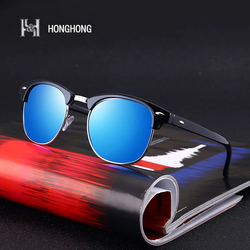 

2025 Fashion Luxury Brand Polarized Lens Wayfarer Pit Fashion Glasses Men's Plastic Frame Square Shape Eyewear Uv400 Protection