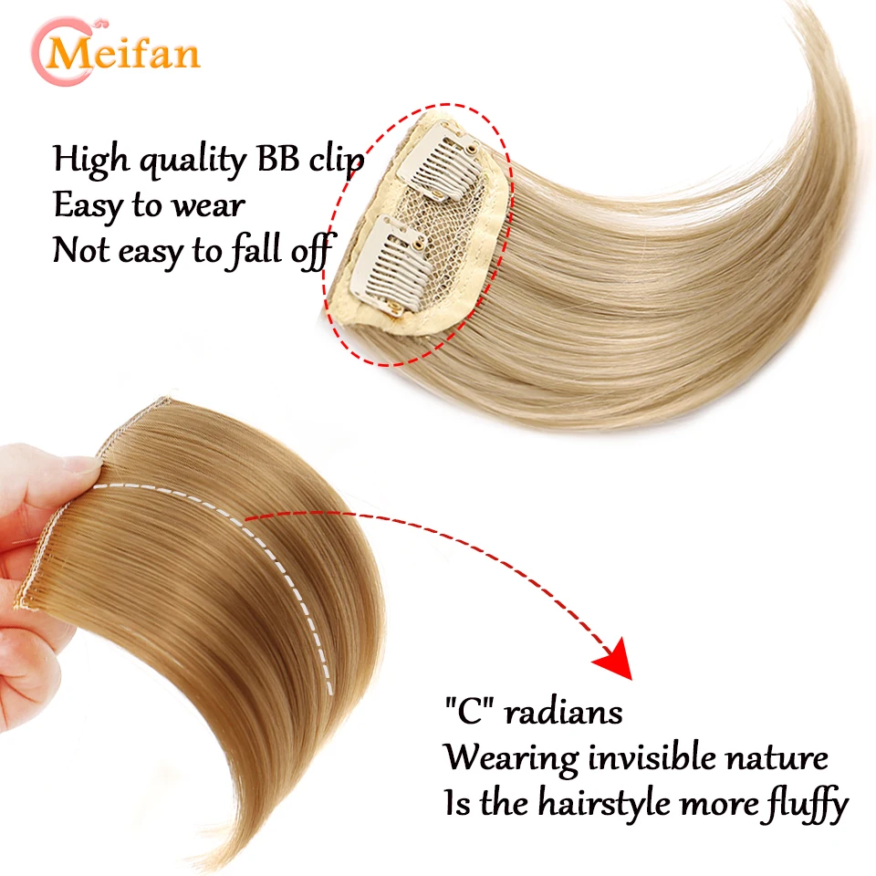 MEIFAN Short Fluffy Pad Hair Pieces Invisible Clip in Hair Extension  Pad High Hair Pieces Synthetic Natural Fake Hairpieces