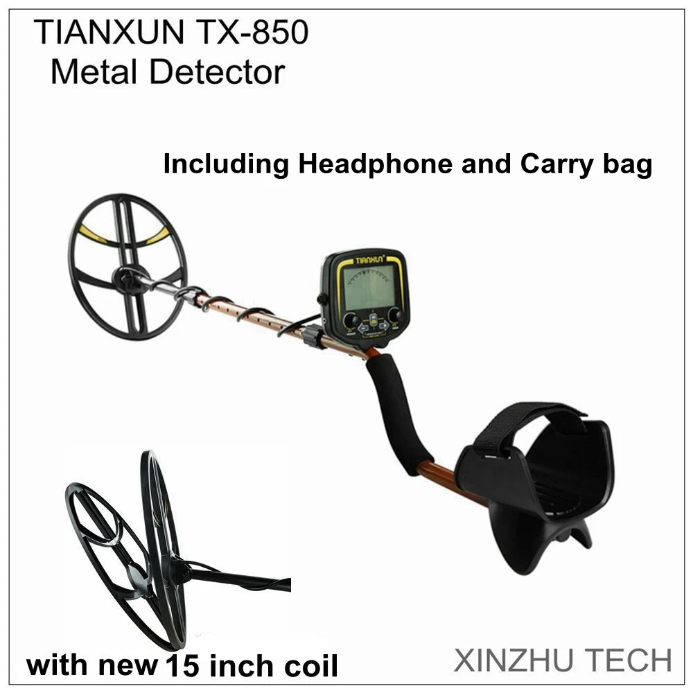 TIANXUN TX-850 металлоискатель профессиональный подземный портативный детектор золота охотник за сокровищами прозрачная версия с 15-дюймовой катушкой