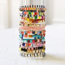 Go2boho Tila Bracelet Women's Jewelry Bohemian Stretch Tile Pulseras Girl Japanese Miyuki Delica Beads Bracelets Gifts for Her