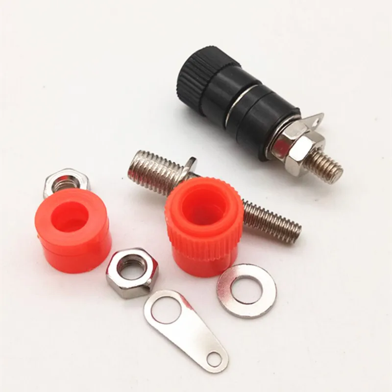 4mm 바나나 플러그 테스트 커넥터, 접지 포스트 소켓 바인딩 포스트 어댑터, 스피커 앰프 터미널 커넥터, JS-919, 8 개