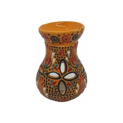 Expert Tulip Pattern Ceramic Dark Yellow Decorative Censer Candle holder