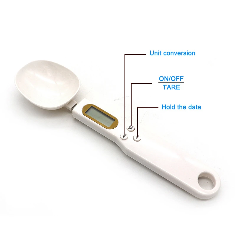 500g/0.1g Portable LCD Digital Kitchen Scale Measuring Spoon Coffee Sugar Gram Electronic Spoon Weight Volumn Food Scale