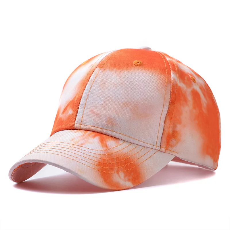 New Fashion Women Tie Dye Cap Multicolor Irregular Print Baseball Cap Female Outdoor Streetwear Summer Caps Hats