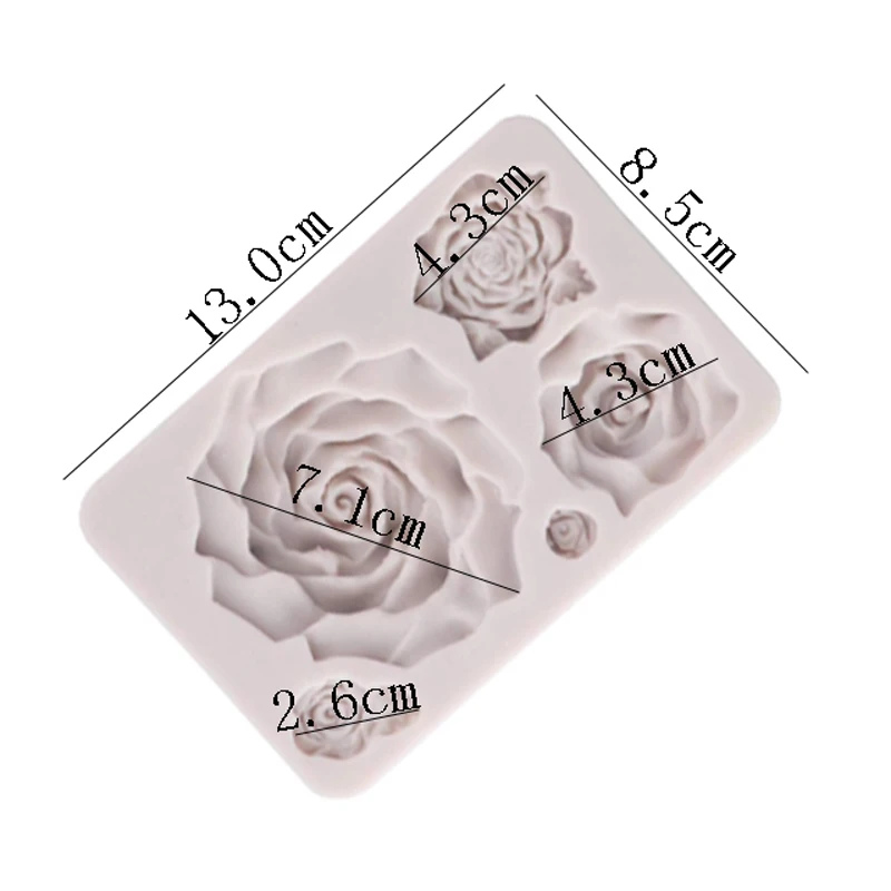 Large Rose Mould Fondant Cake Decorating Tools Silicone Molds Sugarcrafts Chocolate Baking Tools for Cakes Gumpaste Form