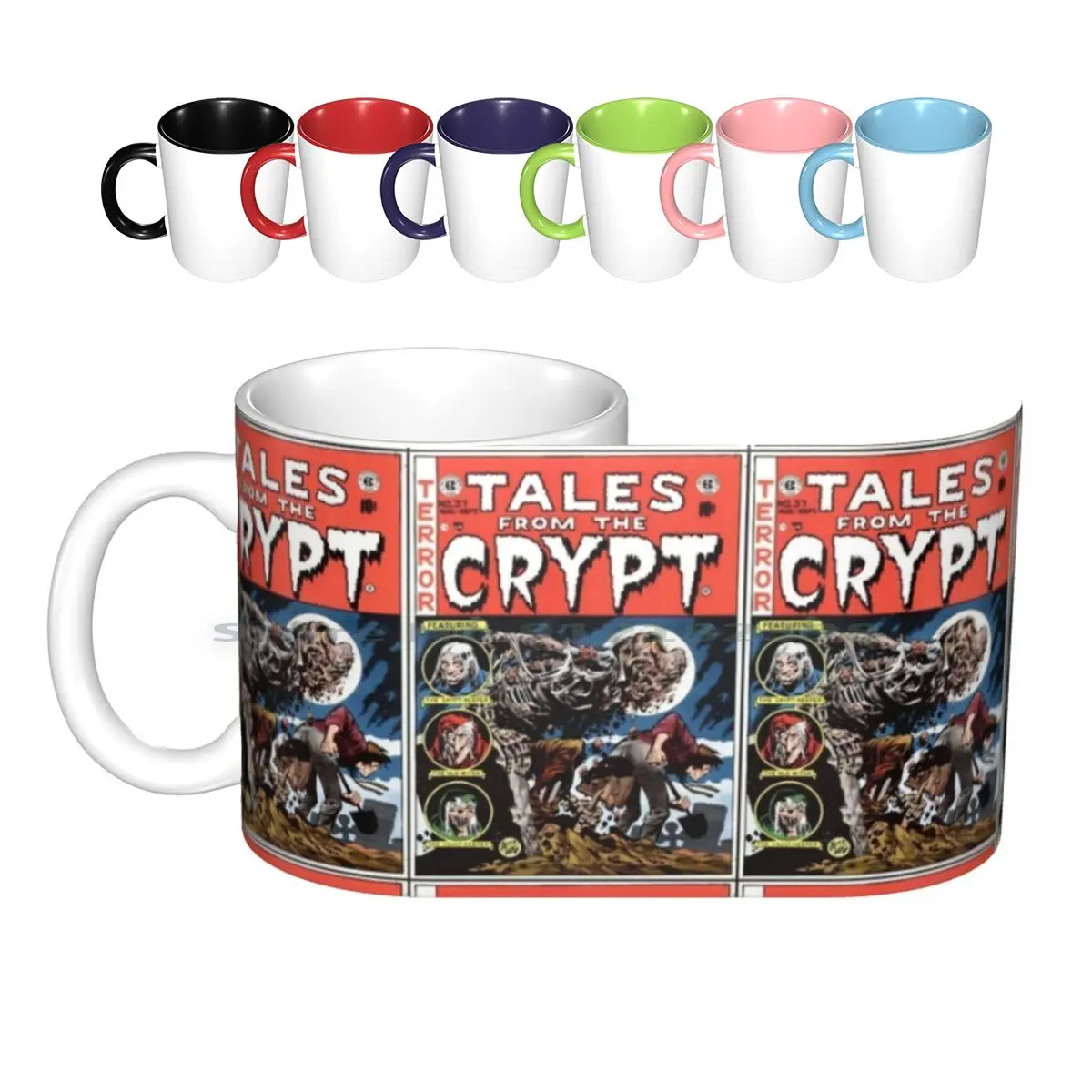 Tales From The Crypt Ceramic Mugs Coffee Cups Milk Tea Mug Horror Tales Horror Comics Comic Book 80s Crypt Ghoul Ghost Ghosts