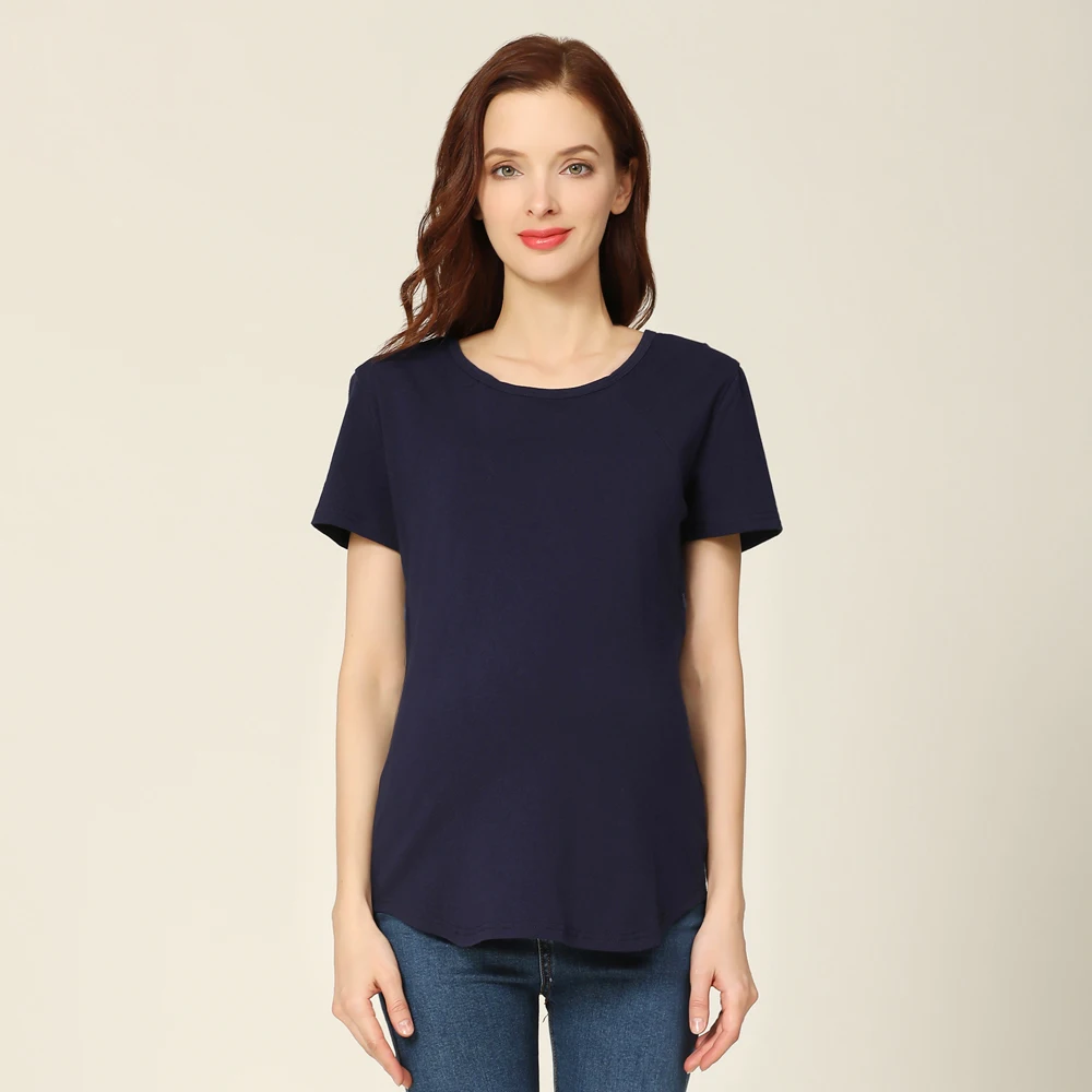 Summer Loose Big Size Maternity Top Short-Sleeved T-Shirt Breastfeeding Friendly Postpartum Nursing Wear for Pregnant Women