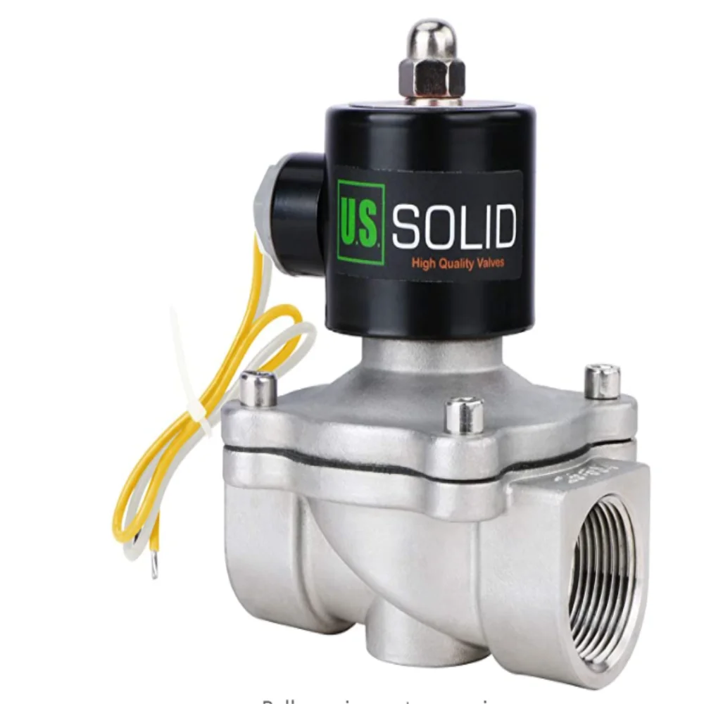 

1" Stainless Steel Electric Solenoid Valve 220V AC G Thread Normally Closed VITON from U.S. SOLID