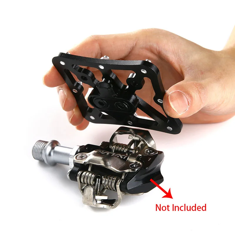 1 para pedał rowerowy platforma knagi Adapter pedału dla SPD Shimano LOOKE MTB Road Bike pedał zatrzaskowy akcesoria rowerowe