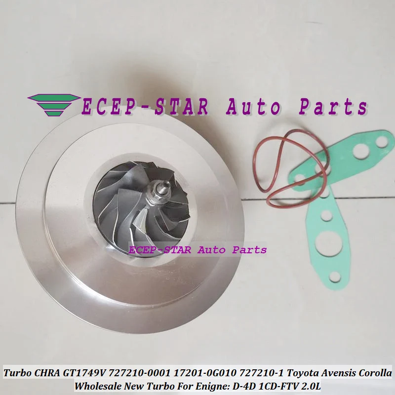 Turbo Cartridge CHRA Core GT1749V 727210 727210-0001 17201-0G010 727210-1 727210-2 For Toyota Avensis Corolla D-4D 1CD-FTV 2.0L