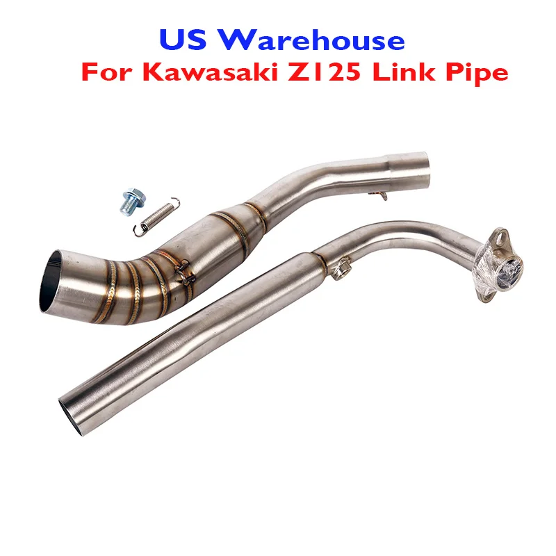 

Z125 Motorcycle Exhaust Link Tube Header Connect Pipe for Kawasaki Z125 Slip on Exhaust System