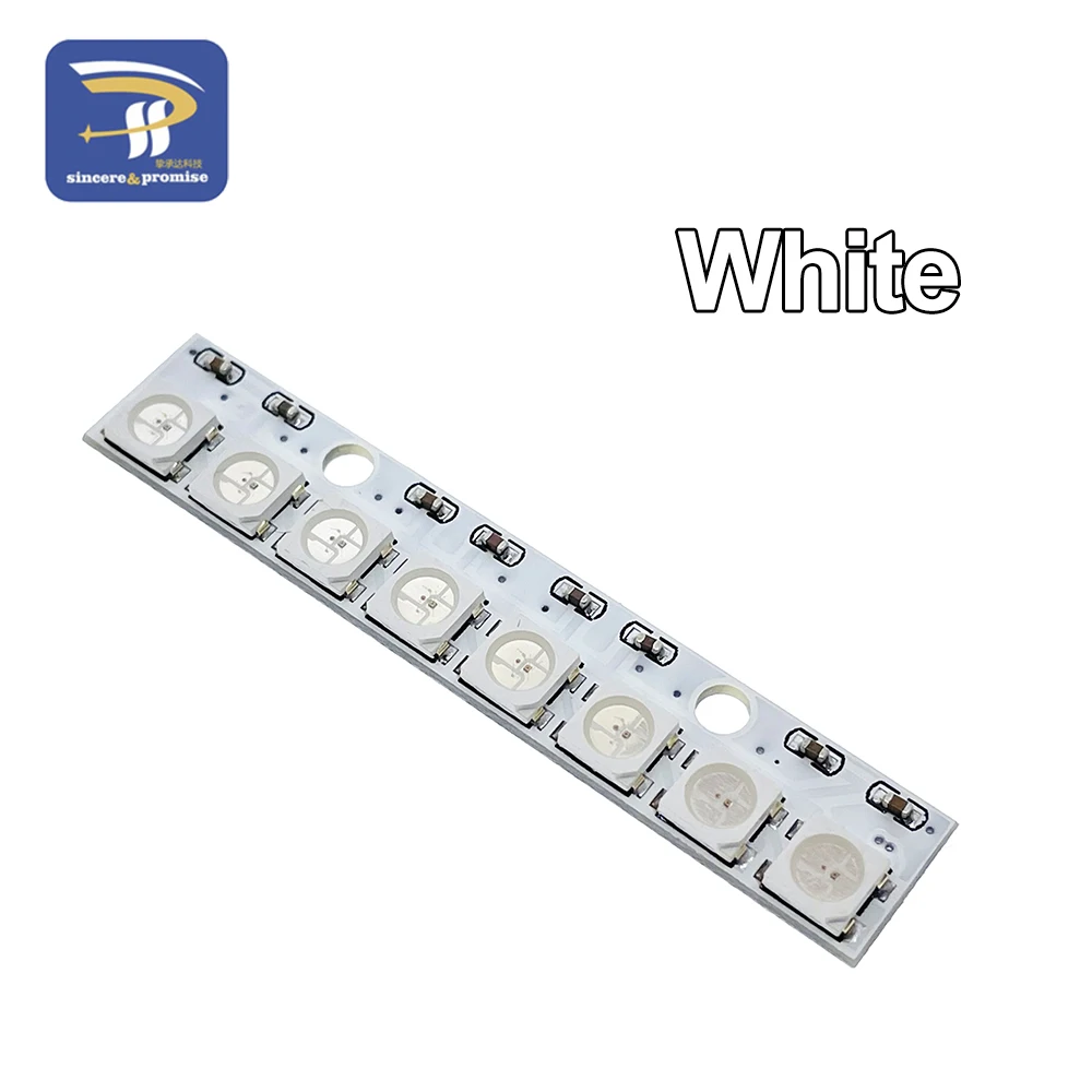 8*1Bit 8 Bits WS2812 WS 2811 5050 RGB Full LED Lamp Panel Module 5V WS2812B Rainbow LED Precise For Arduino 8 Channel Lights