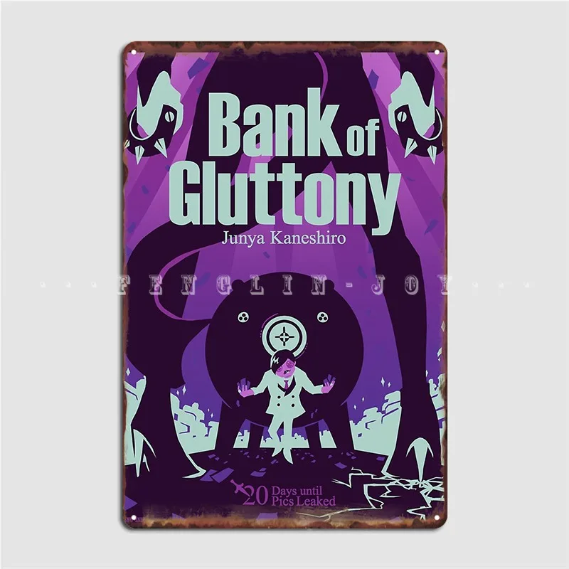 Bank Of Gluttony Metal Plaque Poster Custom Wall Poster Club Tin Sign Poster