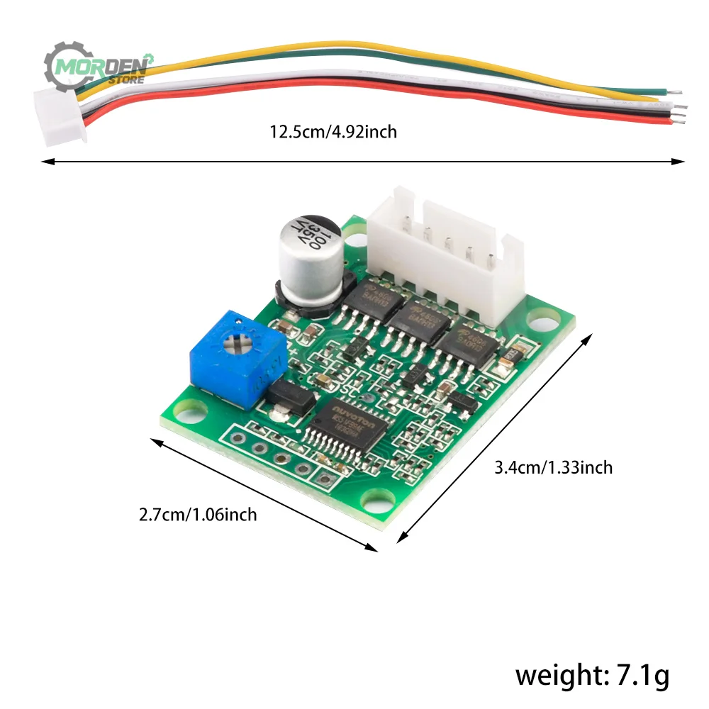 New DC6-20V 60W Brushless Motor Speed Controller Without Hall BLDC Driver Board Module With Cable Dropship