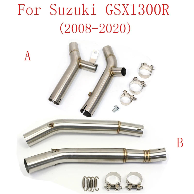 Fit For Suzuki GSX1300R Hayabusa 2008-2020 Motocross Exhaust Middle Link Racing Pipe Tube Pit Bike Escape Moto Motocross