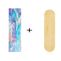 DIY Maple Blank Skateboard Double Concave Skateboards Natural Skate Deck Board Wood Maple 7-Layers Deck Free Sandpaper