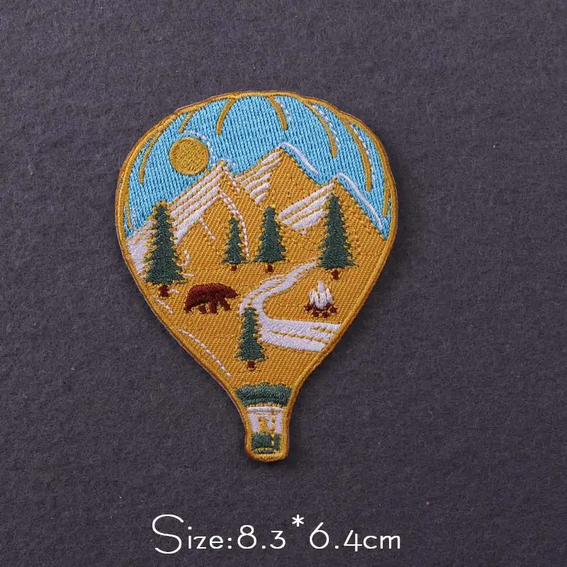 Wellenmuster-Aufnäher für Kleidung, thermoadhäsive Aufnäher, Van Gogh Bügel-Aufnäher für Kleidung, Wal-Aufkleber, DIY-Bergabzeichen – Detail 16