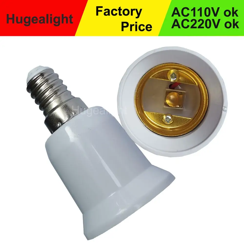 2pcs/lot Fireproof Plastic Converter E14 To E27 Adapter Socket High Quality Material Socket Light Bulb Adapter Lamp Holder