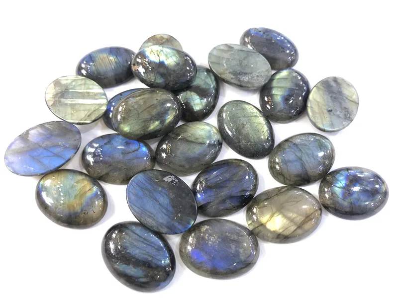 22x30/30x40mm Labradorite Beads Cabochon Oval Flat bottom Natural Stones Gem Ring face Jewelry Making Necklace Accessories