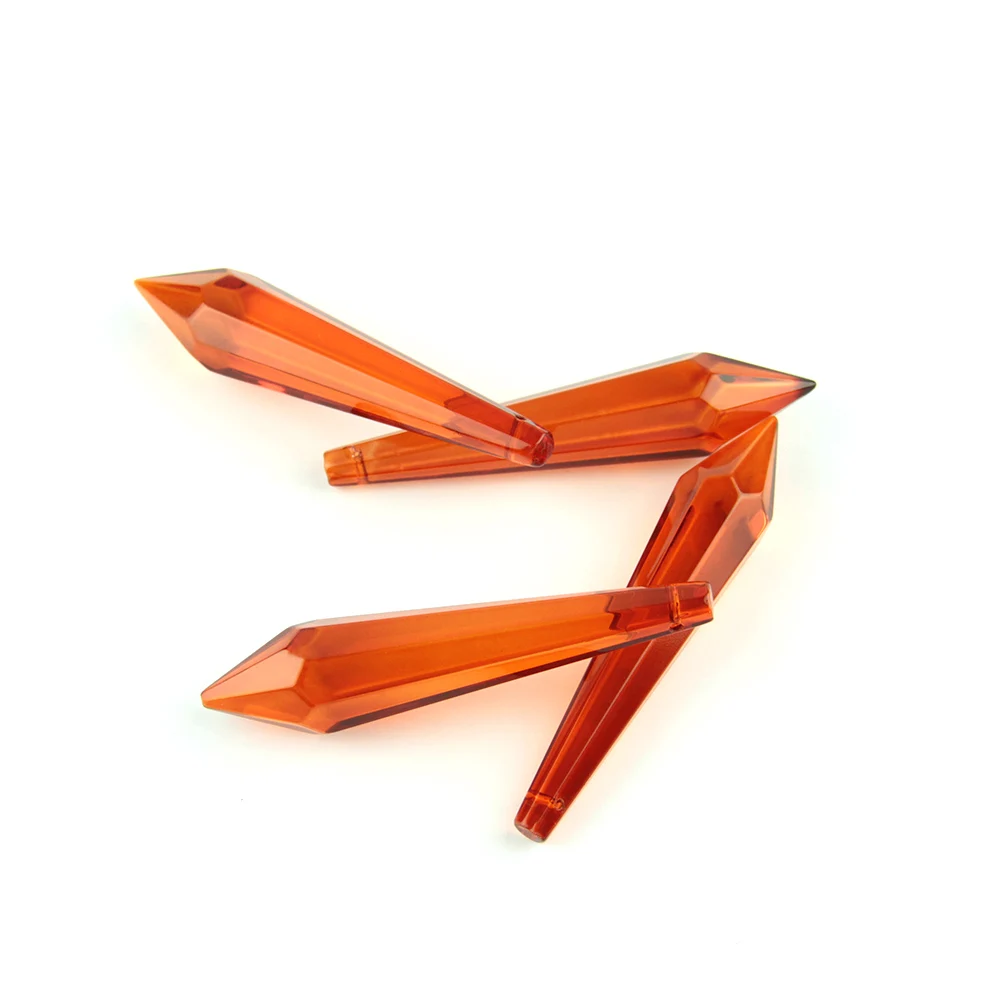 38mm/63mm/76mm Orange Crystal U Drop Ornament Prism Chandelier Hanging Pendant Lighting Home Decoration