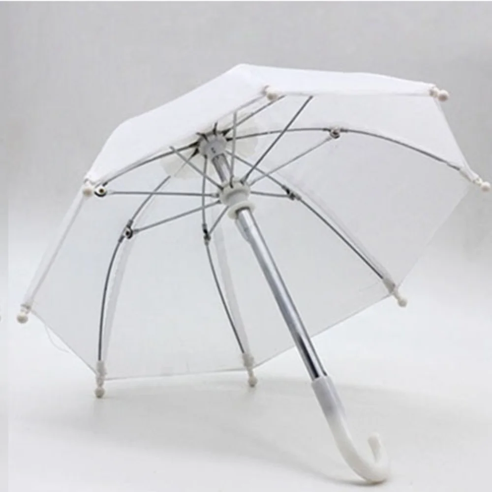 21.5cm Miniature Rain Gear Doll's Umbrella Dolls Accessories Mini Handmade Blythes Toys Dollhouse Model Toys Clothing Ornament